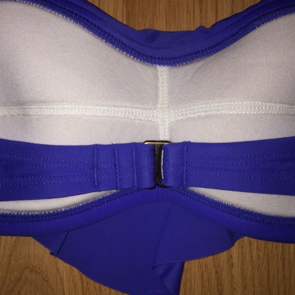 Blue Ruffled Bikini Top - Picture 3 of 4